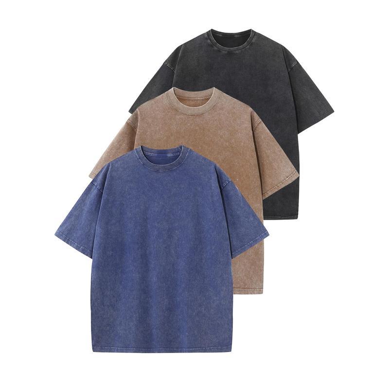 HOLLIE - Casual Crew Neck Loose Fit T-Shirt (3-Pack)
