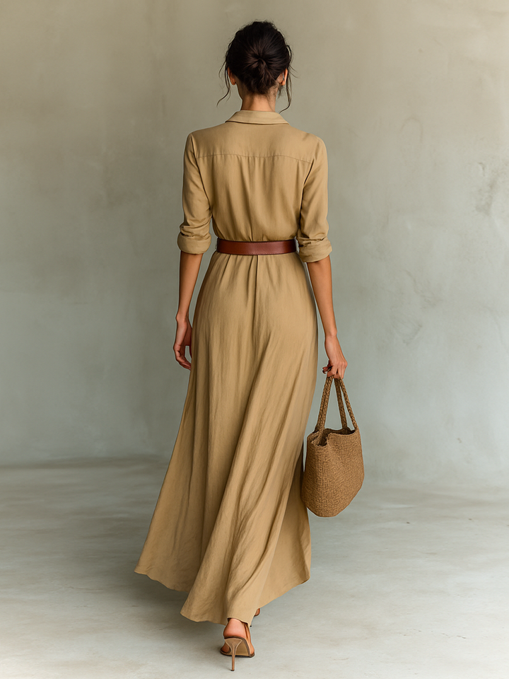 Celestine™ | Elegant Draped Maxi Dress
