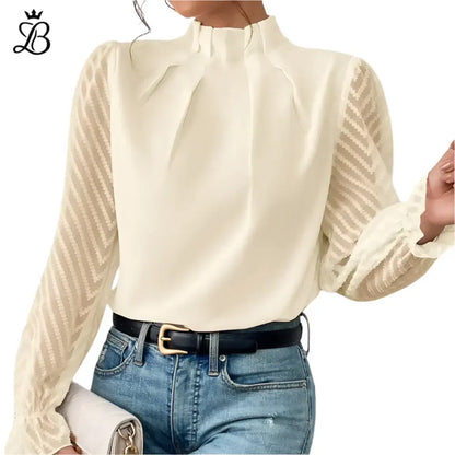 Giorgia – Women's Lightweight Long Sleeve Blouse for All-Day Elegance