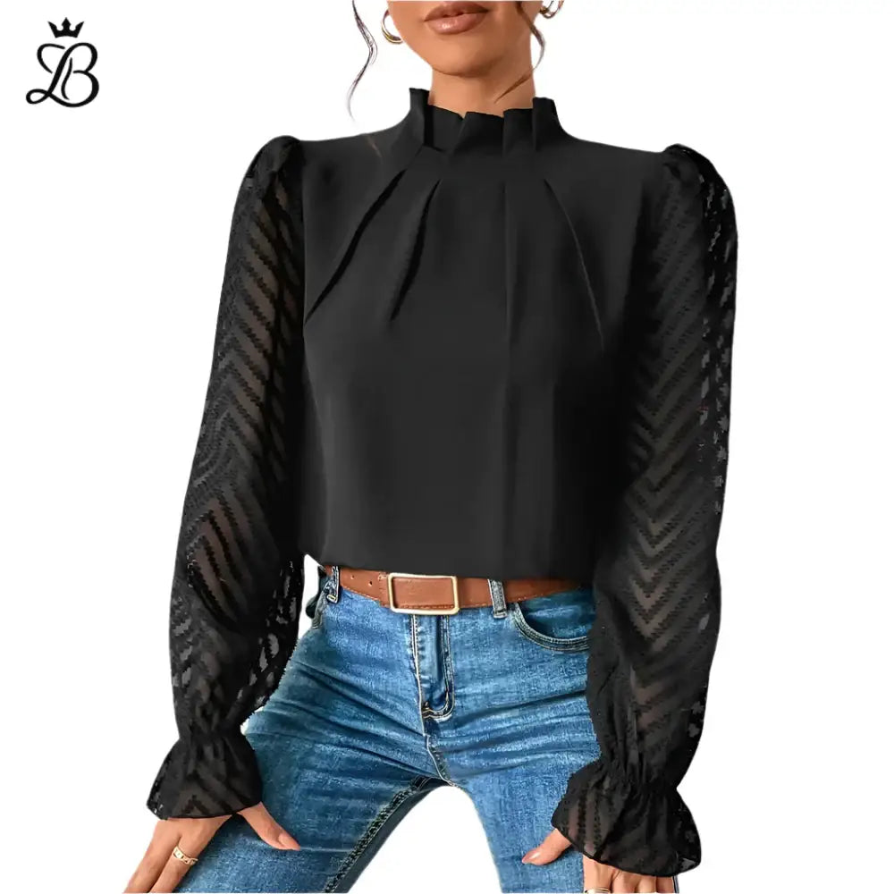 Giorgia – Women's Lightweight Long Sleeve Blouse for All-Day Elegance