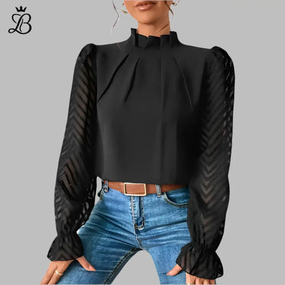 Giorgia – Women's Lightweight Long Sleeve Blouse for All-Day Elegance