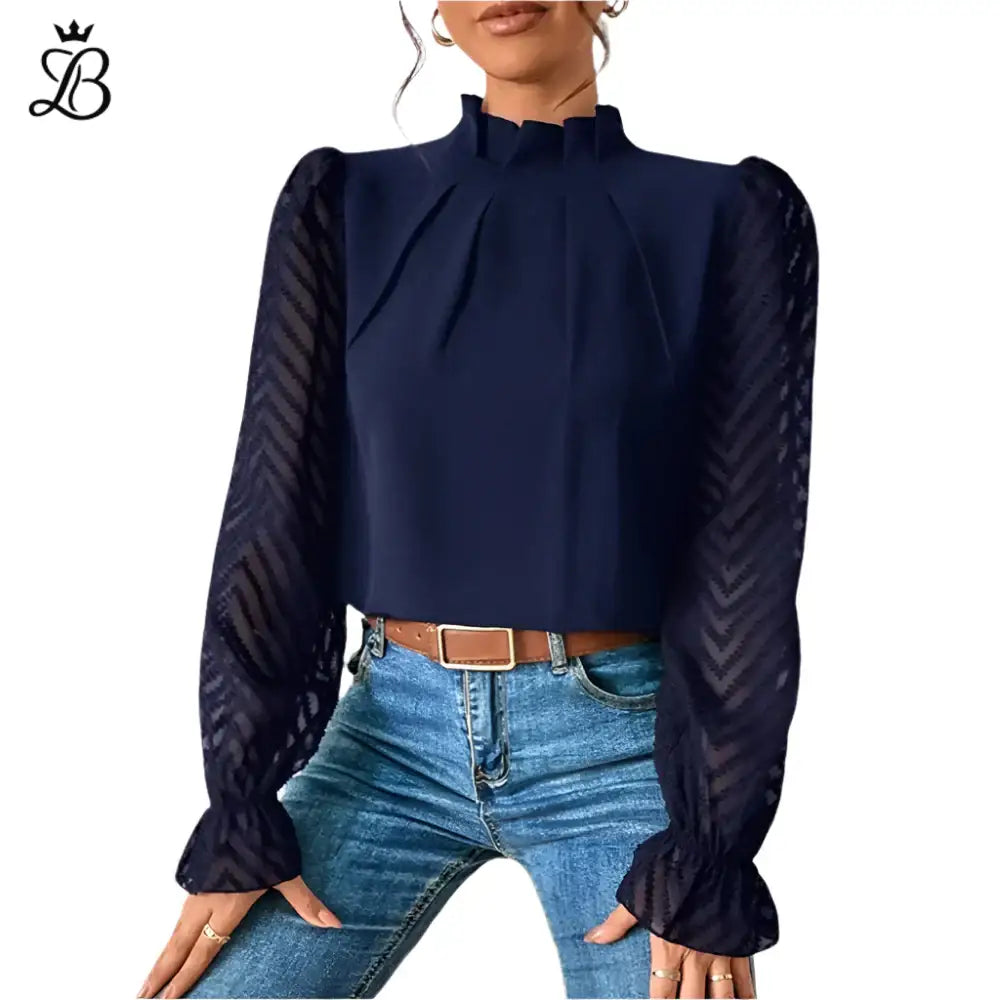 Giorgia – Women's Lightweight Long Sleeve Blouse for All-Day Elegance