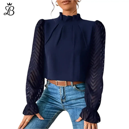 Giorgia – Women's Lightweight Long Sleeve Blouse for All-Day Elegance