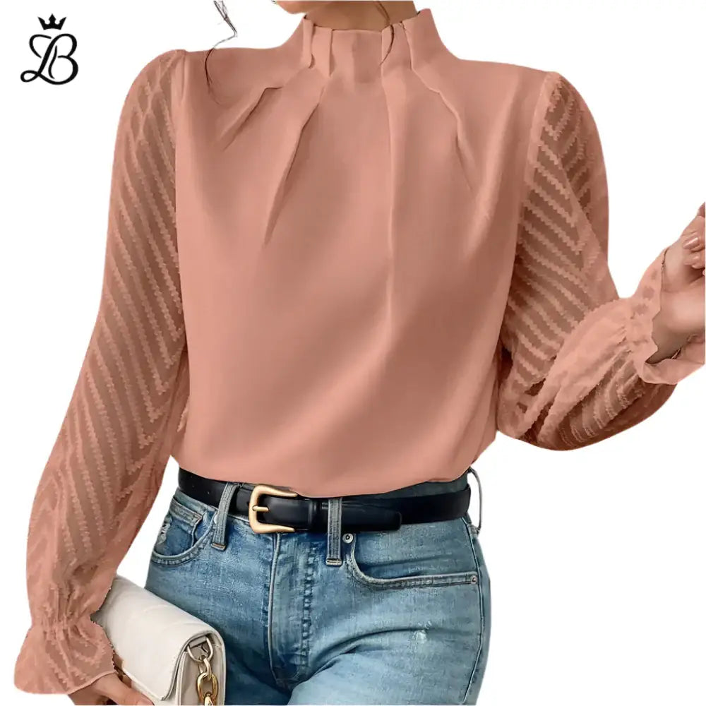 Giorgia – Women's Lightweight Long Sleeve Blouse for All-Day Elegance