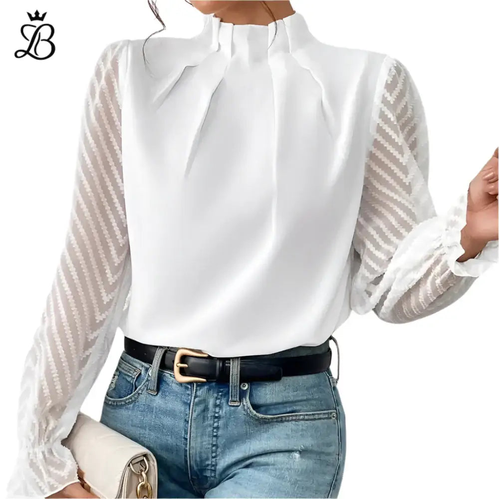 Giorgia – Women's Lightweight Long Sleeve Blouse for All-Day Elegance