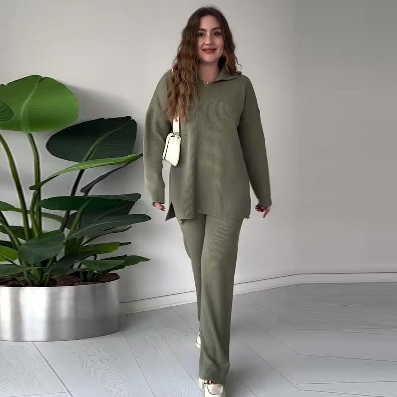 Nora | Ribbed Polo Collar Co-Ord Set