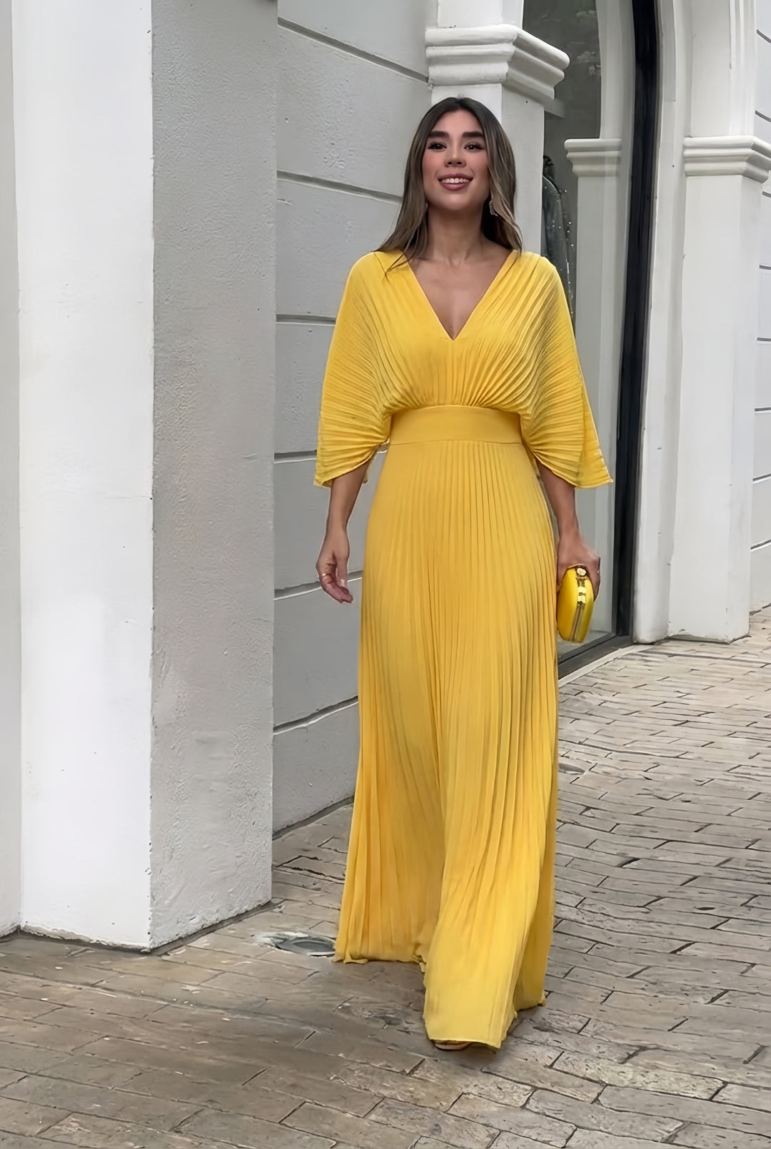 Mia™ Elegant Pleated Maxi Dress