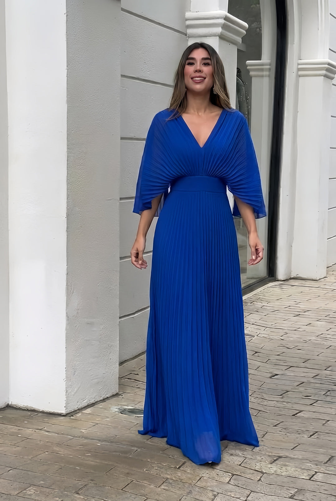 Mia™ Elegant Pleated Maxi Dress