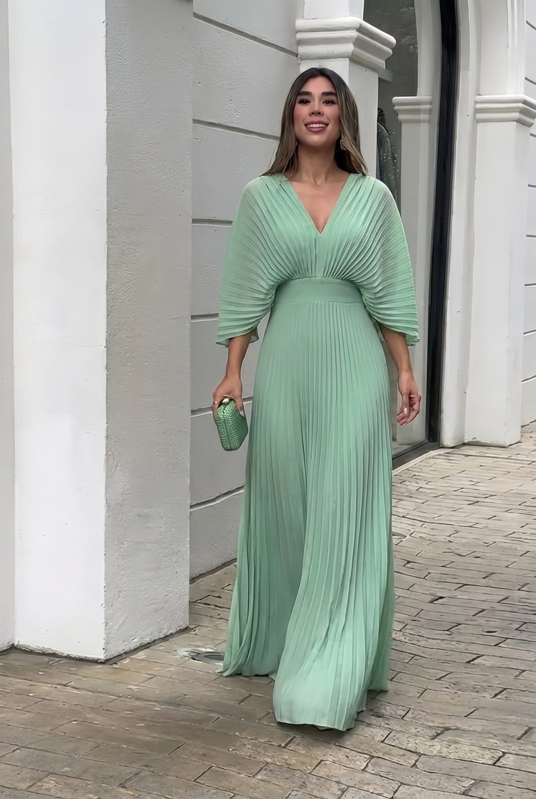 Mia™ Elegant Pleated Maxi Dress