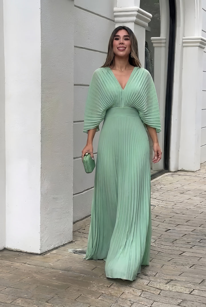 Mia™ Elegant Pleated Maxi Dress
