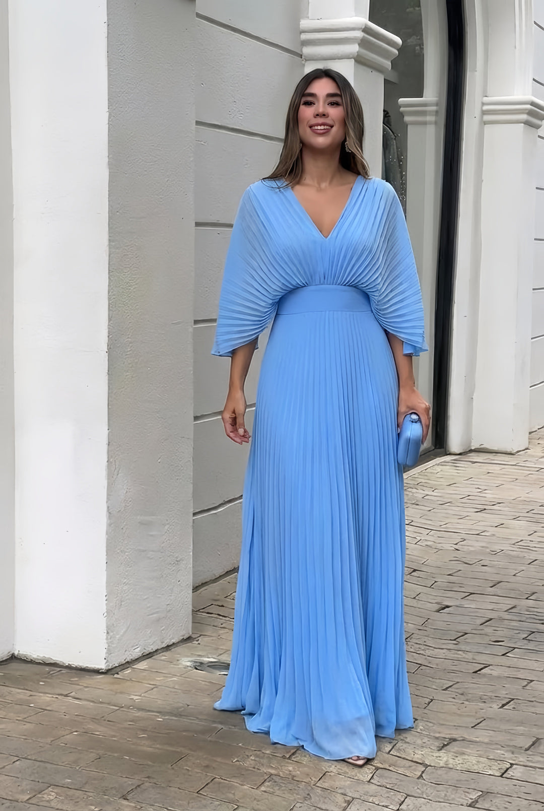 Mia™ Elegant Pleated Maxi Dress