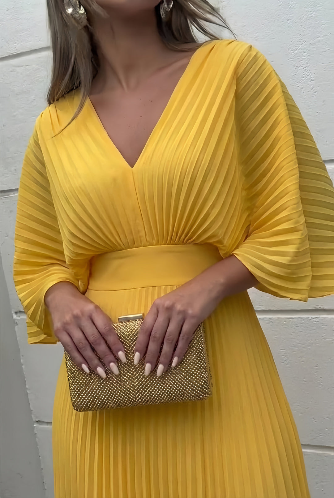 Mia™ Elegant Pleated Maxi Dress