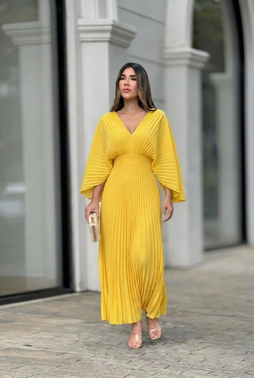 Mia™ Elegant Pleated Maxi Dress