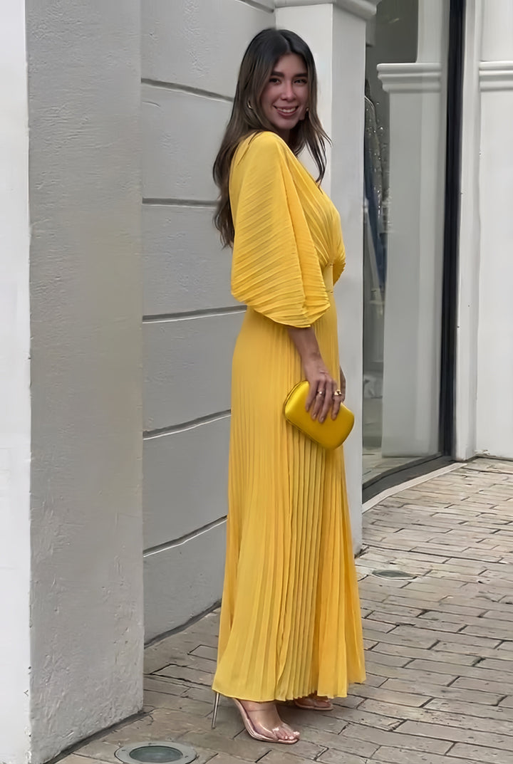 Mia™ Elegant Pleated Maxi Dress
