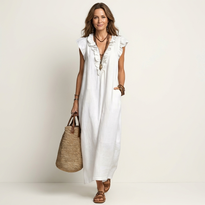 Piper™ | Maxi Ruffle Dress V-Neck