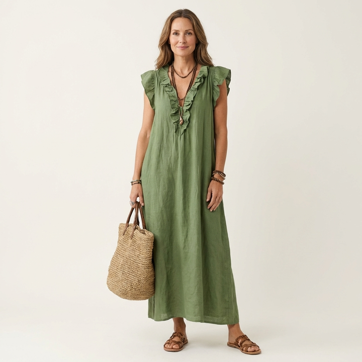 Piper™ | Maxi Ruffle Dress V-Neck