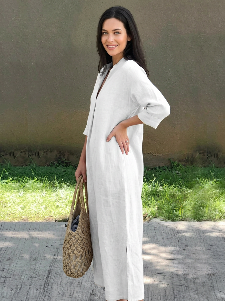 Olivia™ | Classic V-Neck Maxi Dress
