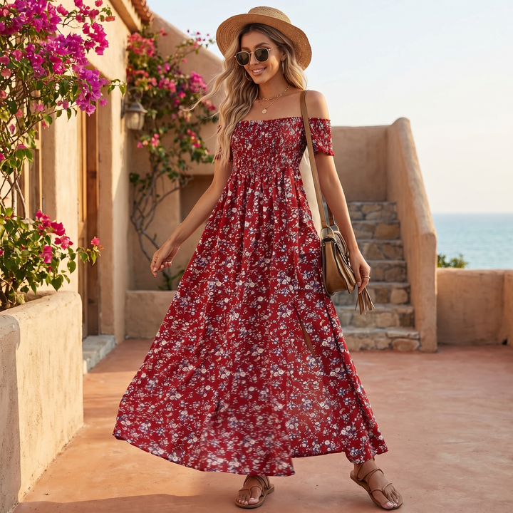 Elsie™ | Vintage Ruffle Maxi Dress