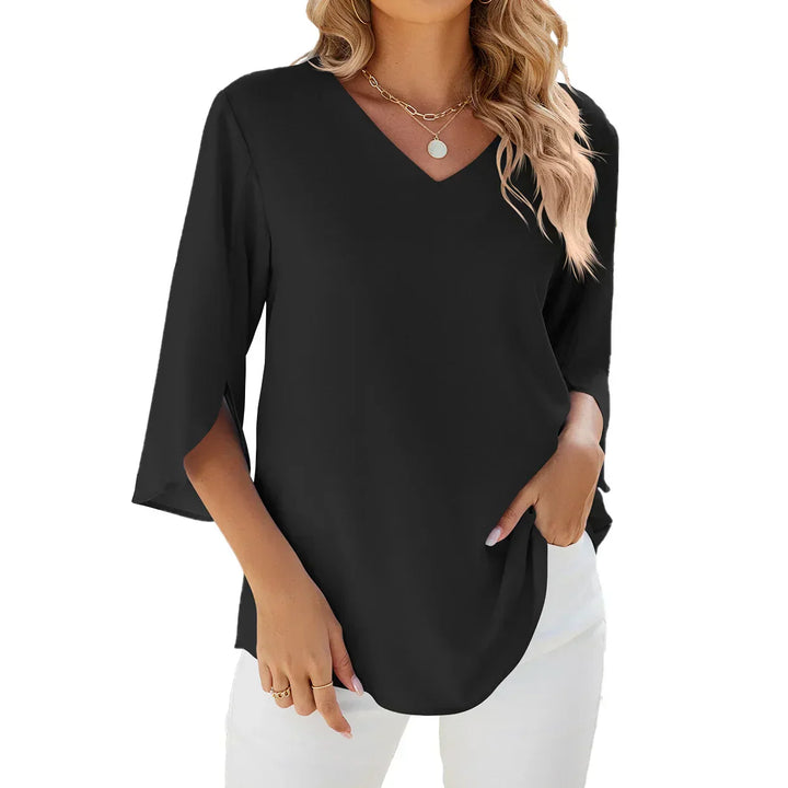 Clementine™ | ELEGANT V-NECK BLOUSE WITH LOOSE FIT
