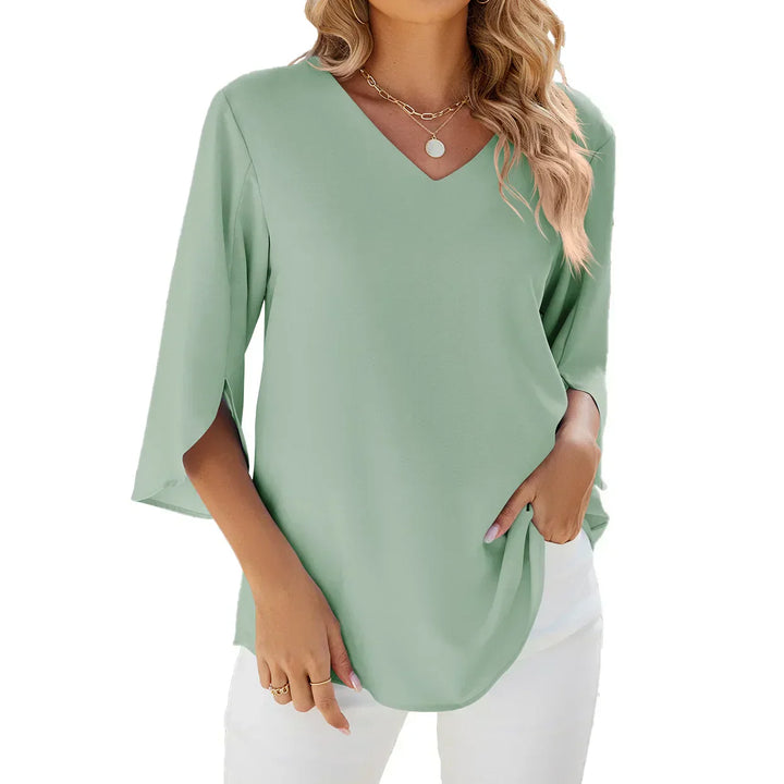 Clementine™ | ELEGANT V-NECK BLOUSE WITH LOOSE FIT