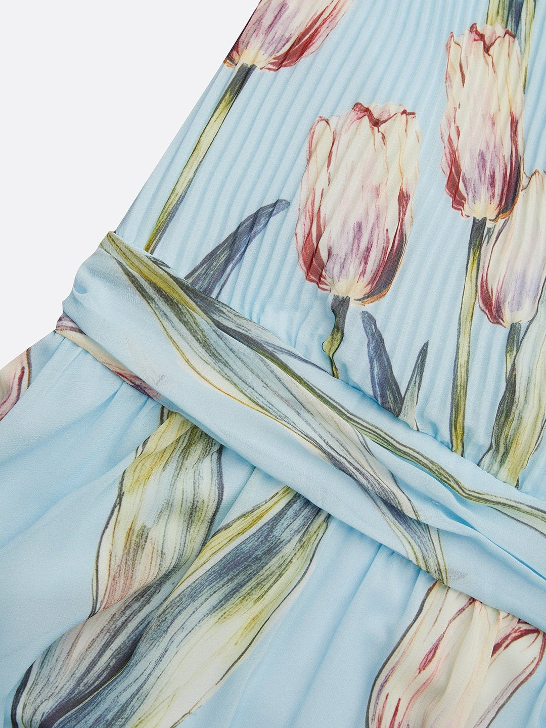 Edith™ - Elegant Tulip Print V-neck Maxi Dress