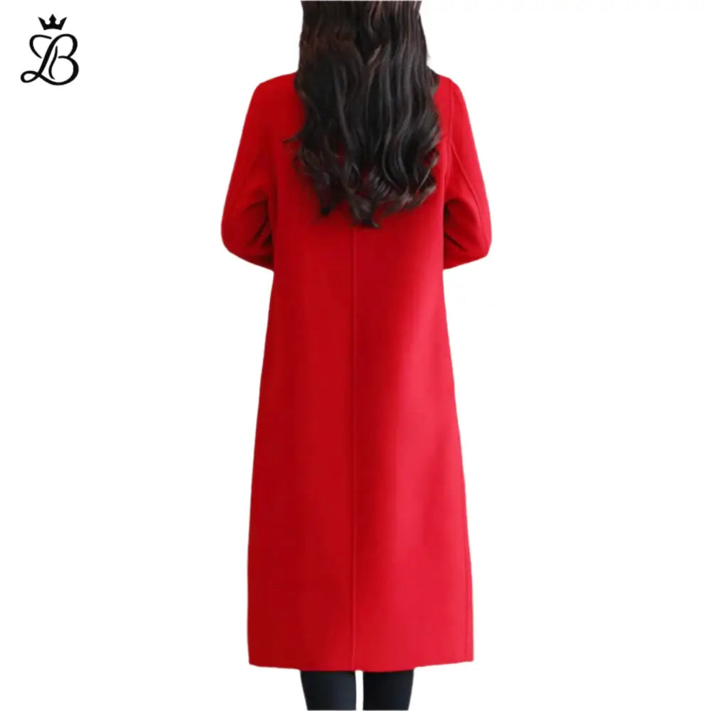 Isabella – Women's Long Wool Winter Coat | Elegant Warm Trench with Lapel Collar