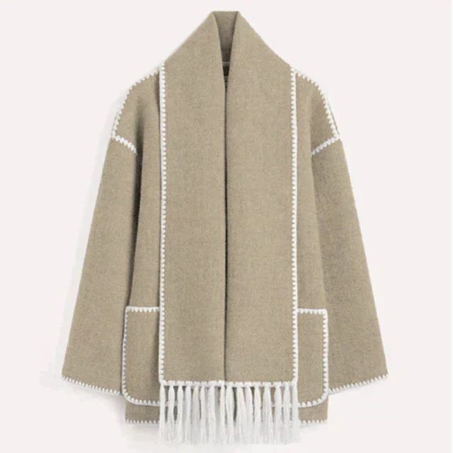 Lornbridge™ - Coat with Elegant Fabric Scarf