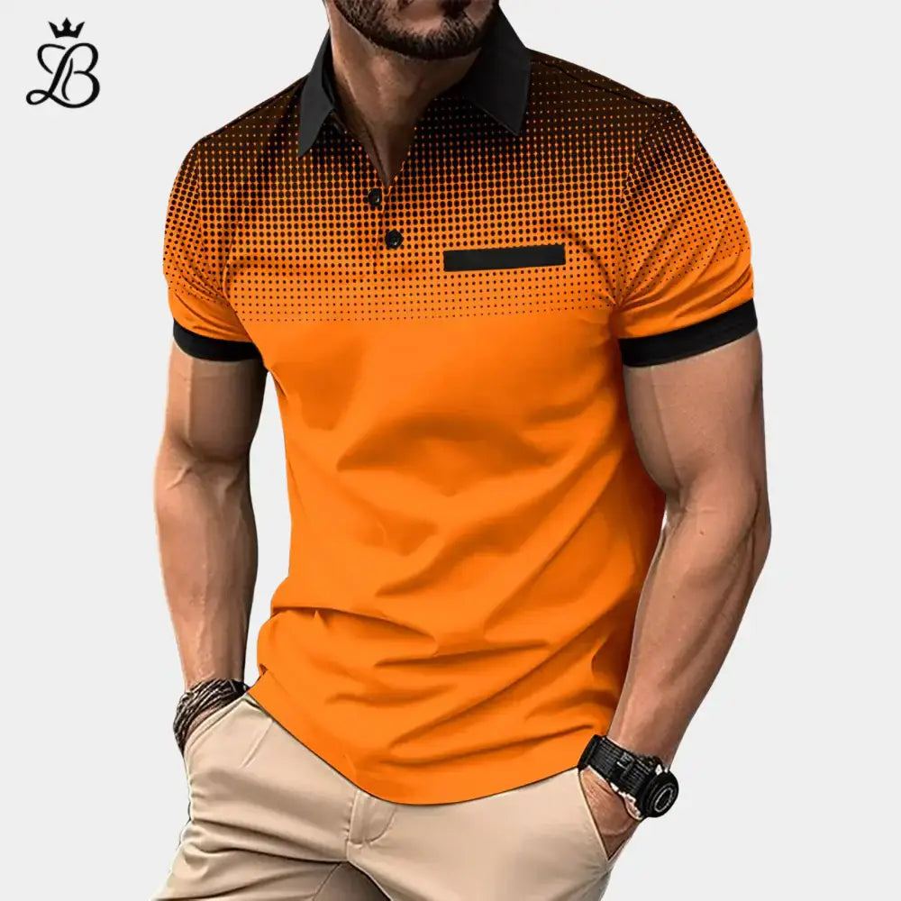 Lazaro – Men's Orange Polo Shirt | Bold, Casual Style for Everyday Comfort