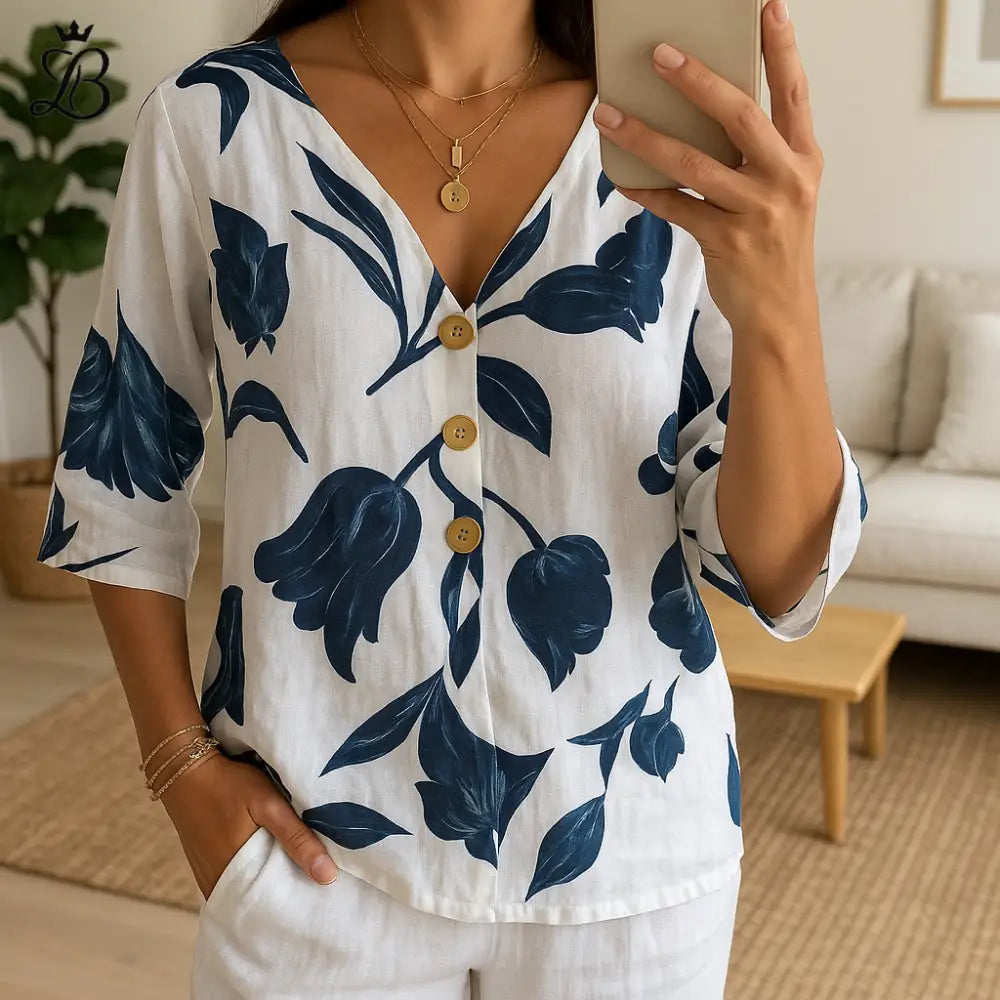 Megan - Casual Button-Up Shirt for Women Apparel & Accessories > Clothing > Shirts & Tops