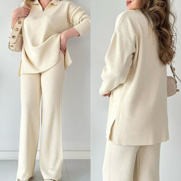 Nora | Ribbed Polo Collar Co-Ord Set