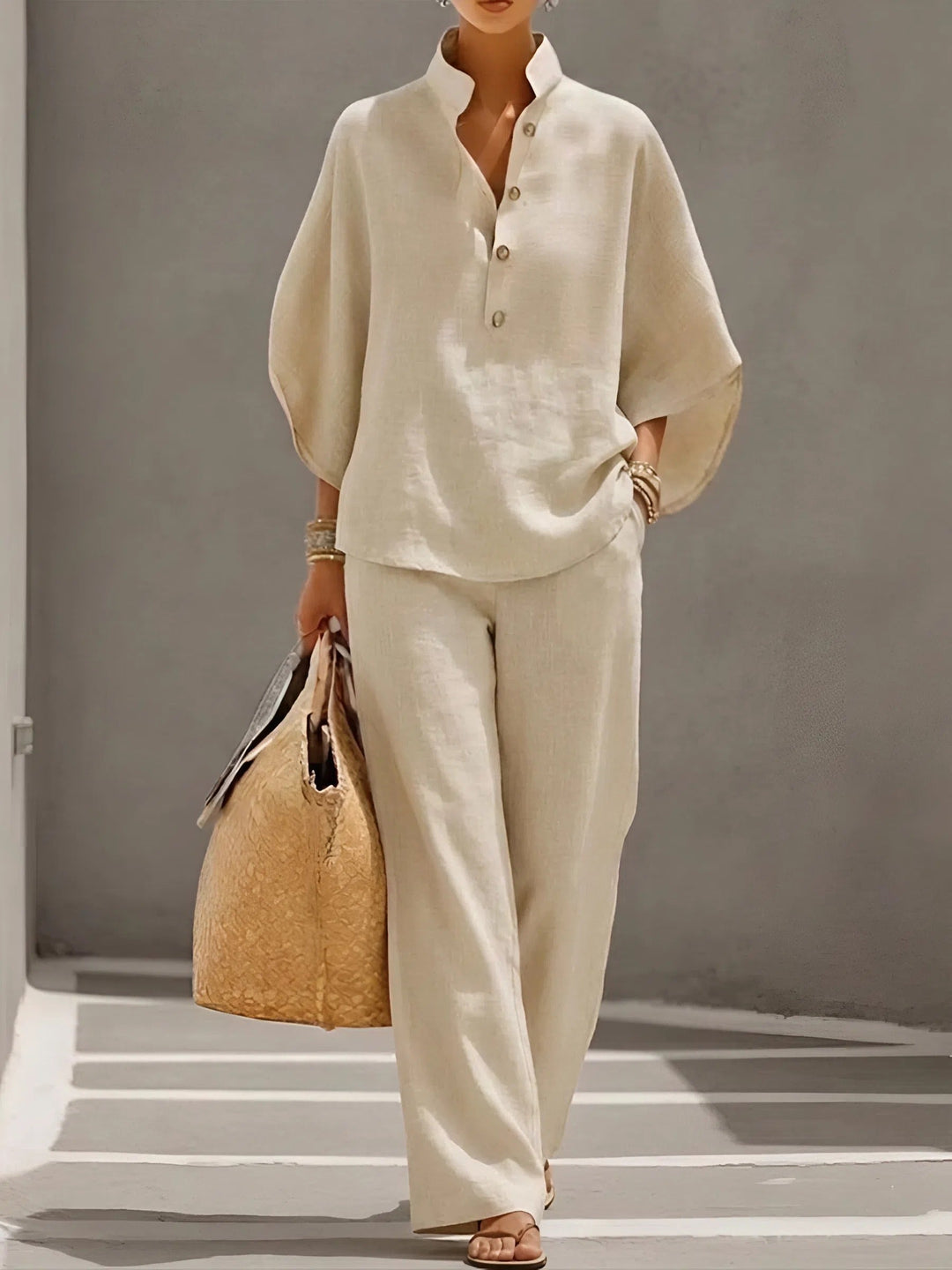 Elena™ | Casual Set in Cotton and Linen