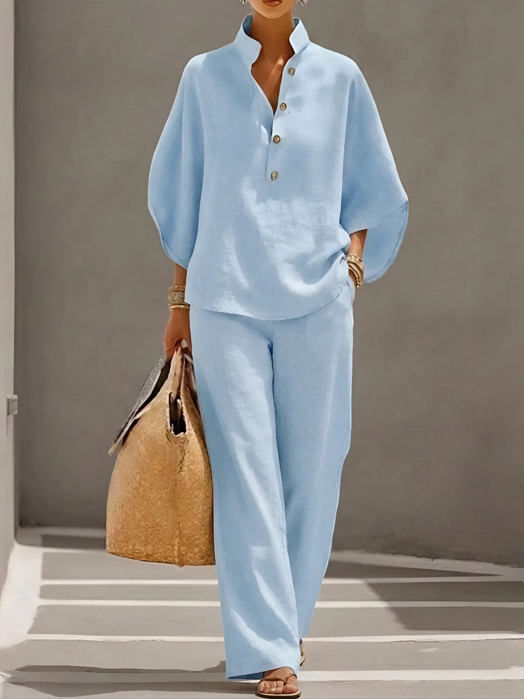 Elena™ | Casual Set in Cotton and Linen
