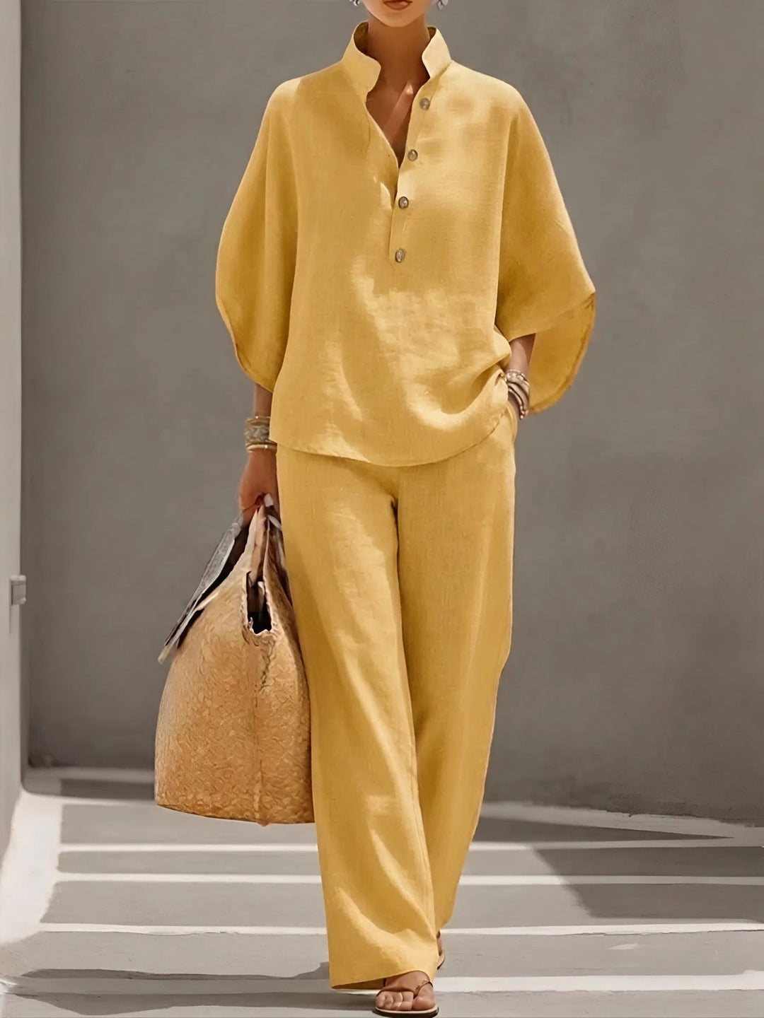 Elena™ | Casual Set in Cotton and Linen