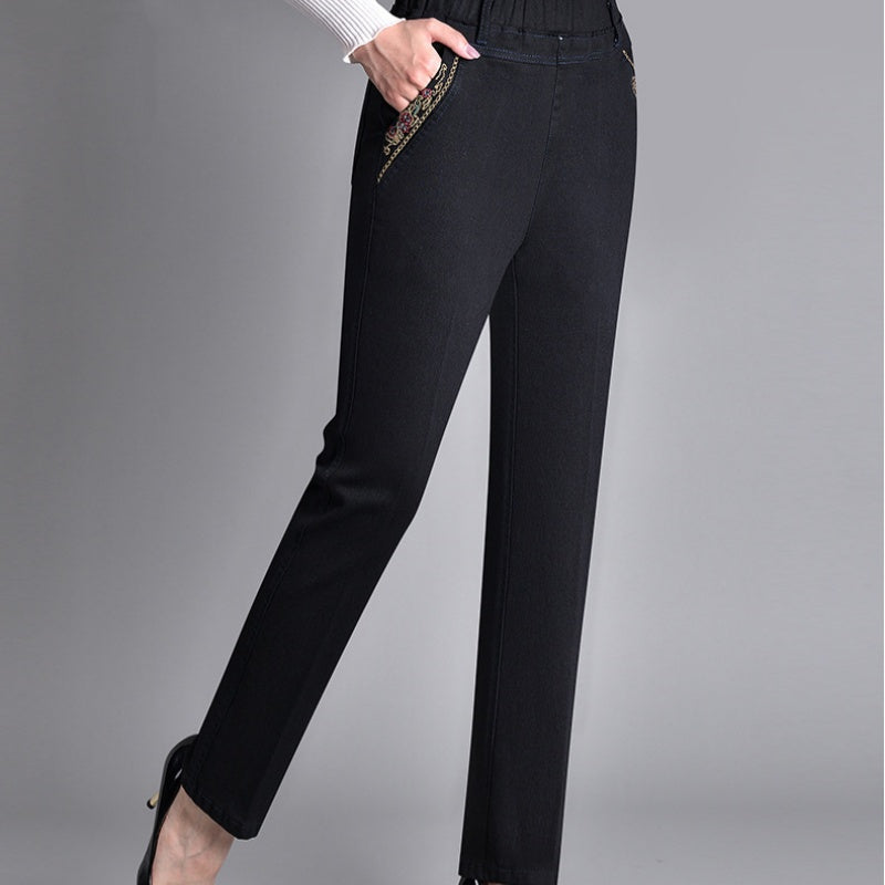 Estelle™ – Women's Jeans with Side Pockets and Elastic Waist