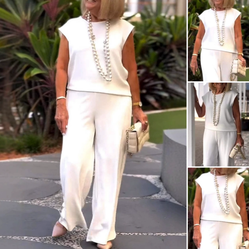 Bonnie™ | Cotton-Linen Sleeveless Top and Pants