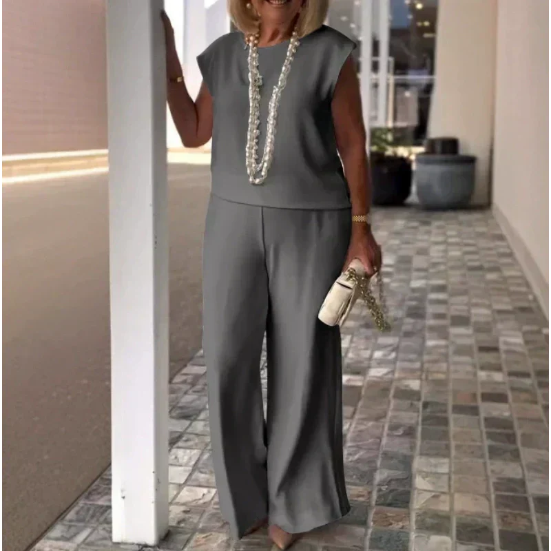 Bonnie™ | Cotton-Linen Sleeveless Top and Pants