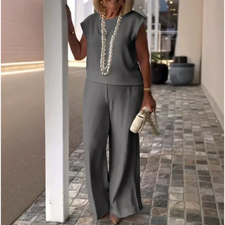 Bonnie™ | Cotton-Linen Sleeveless Top and Pants