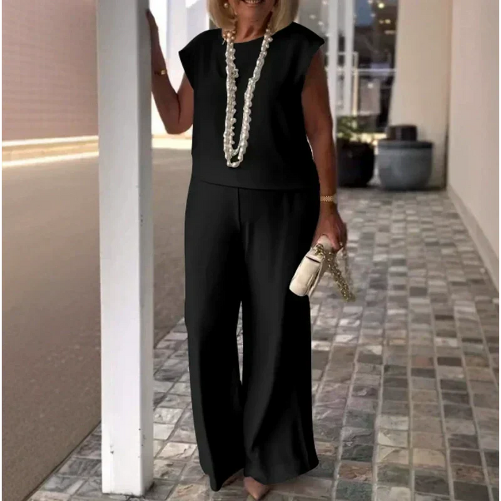 Bonnie™ | Cotton-Linen Sleeveless Top and Pants