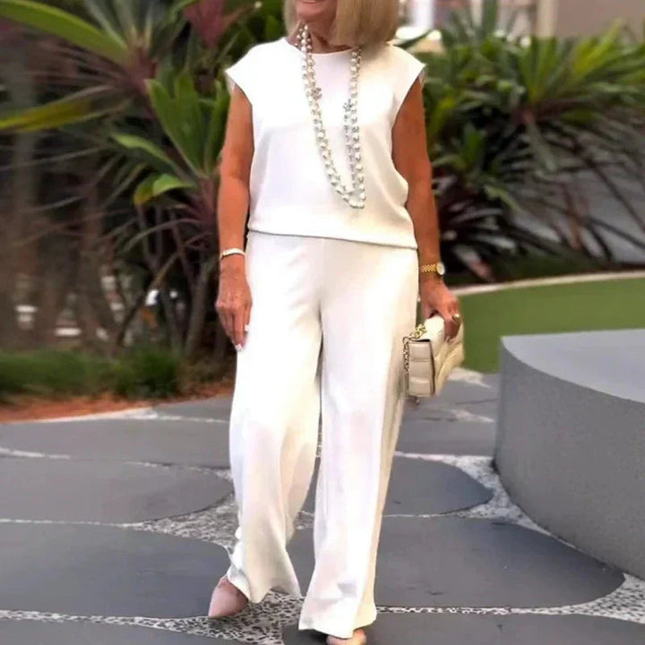 Bonnie™ | Cotton-Linen Sleeveless Top and Pants