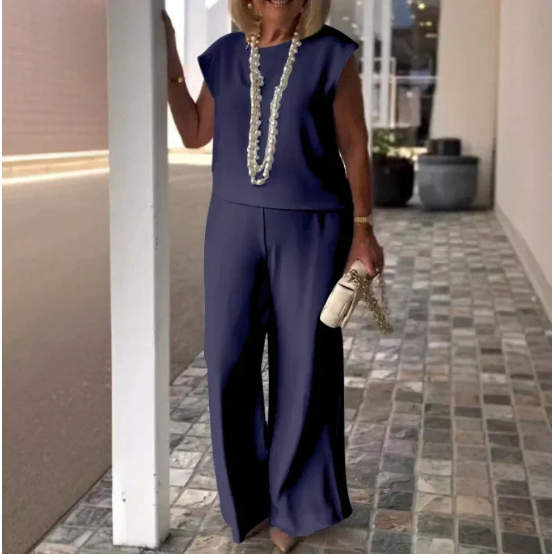Bonnie™ | Cotton-Linen Sleeveless Top and Pants