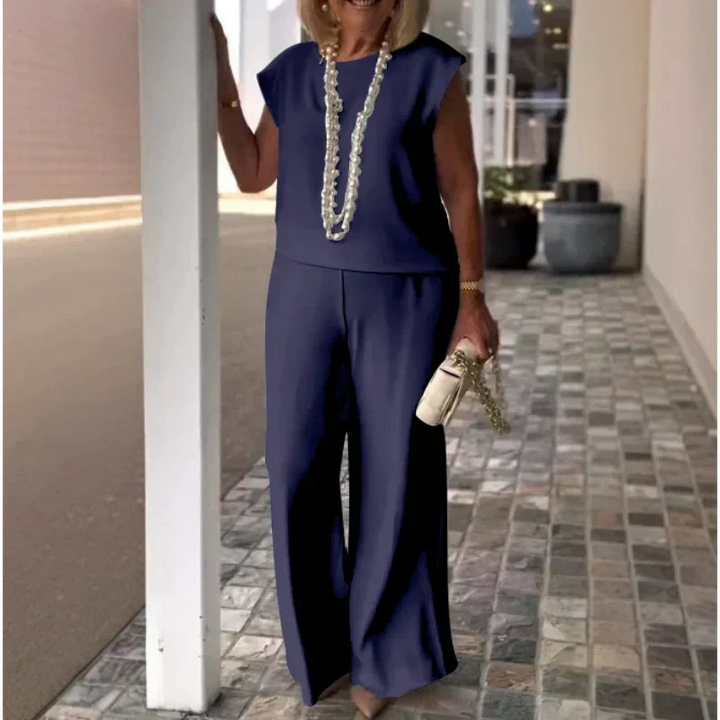 Bonnie™ | Cotton-Linen Sleeveless Top and Pants