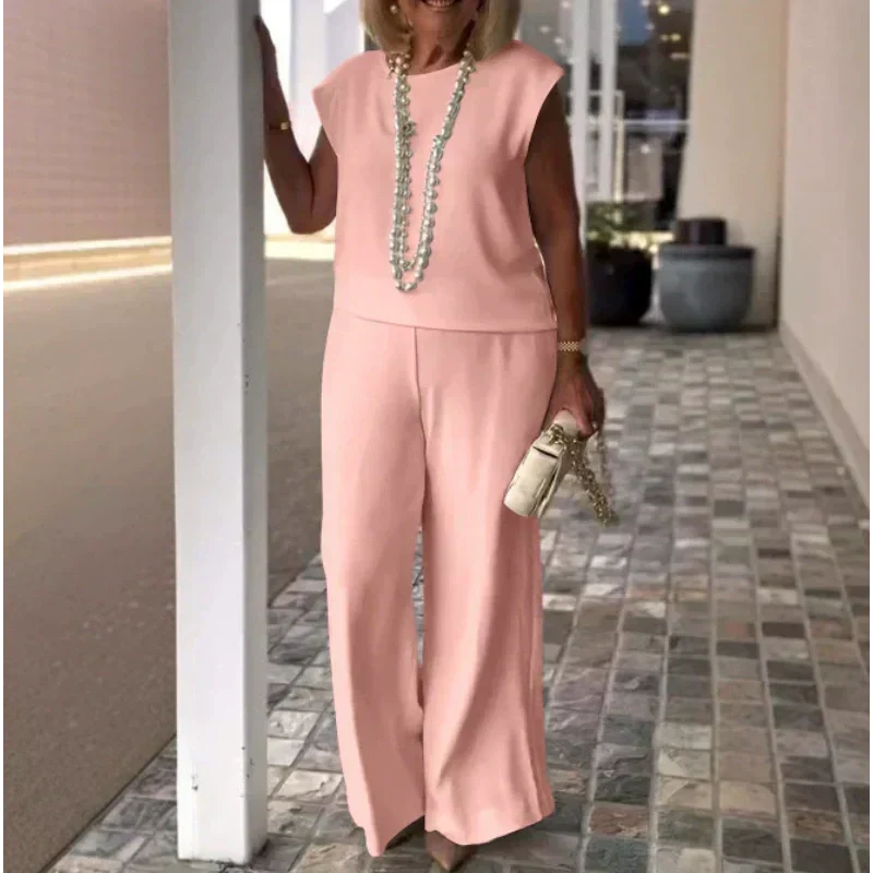 Bonnie™ | Cotton-Linen Sleeveless Top and Pants