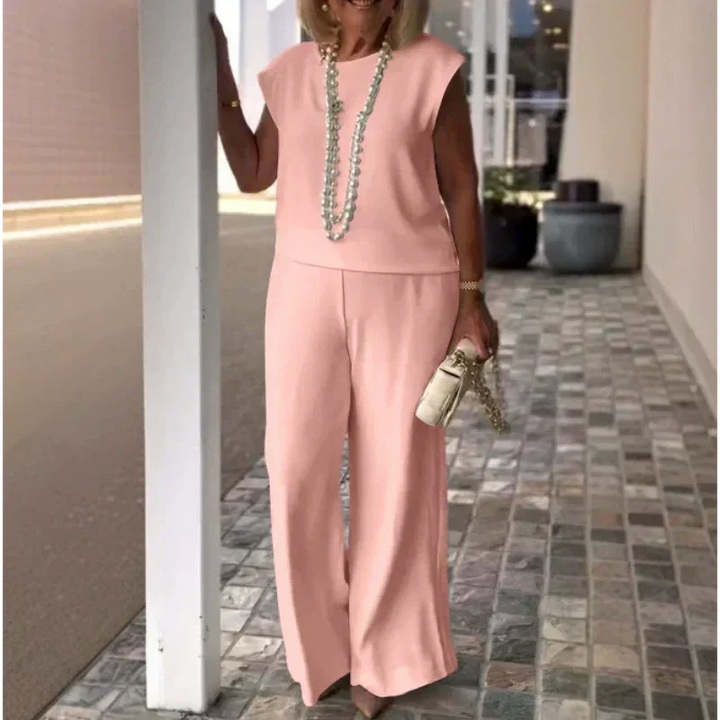Bonnie™ | Cotton-Linen Sleeveless Top and Pants