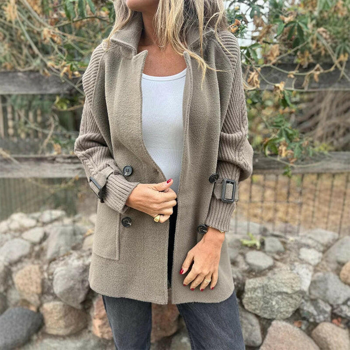 Harper™ | Double-Breasted Mid-Length Coat