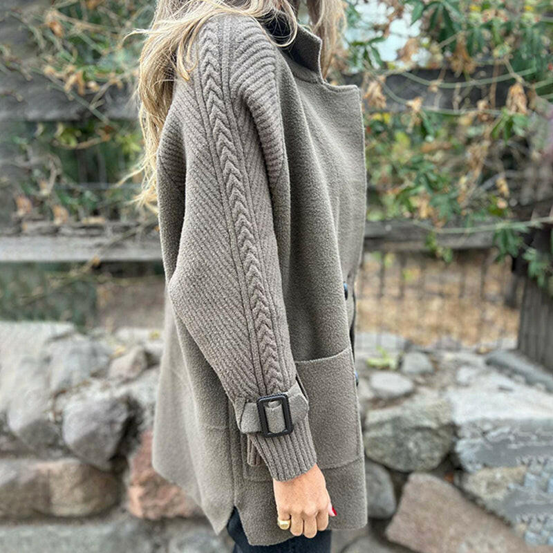Harper™ | Double-Breasted Mid-Length Coat