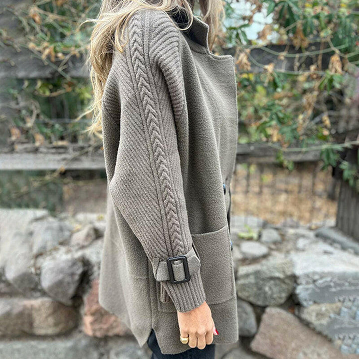Harper™ | Double-Breasted Mid-Length Coat