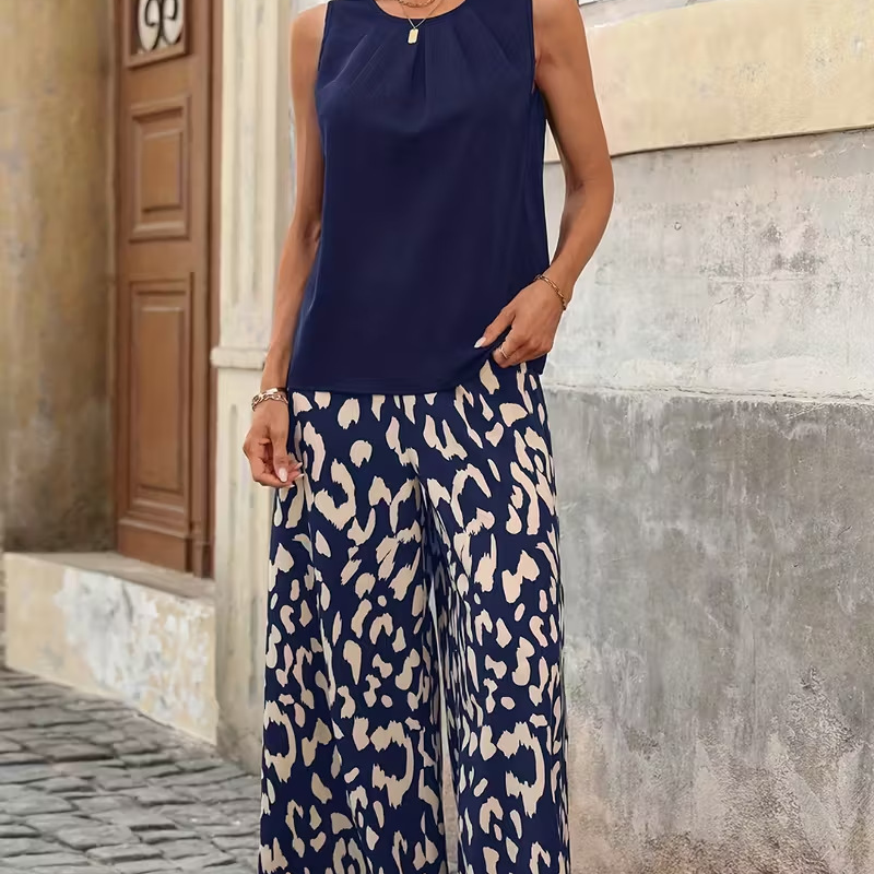 Gwen™ - Elegant Two Piece Print Set