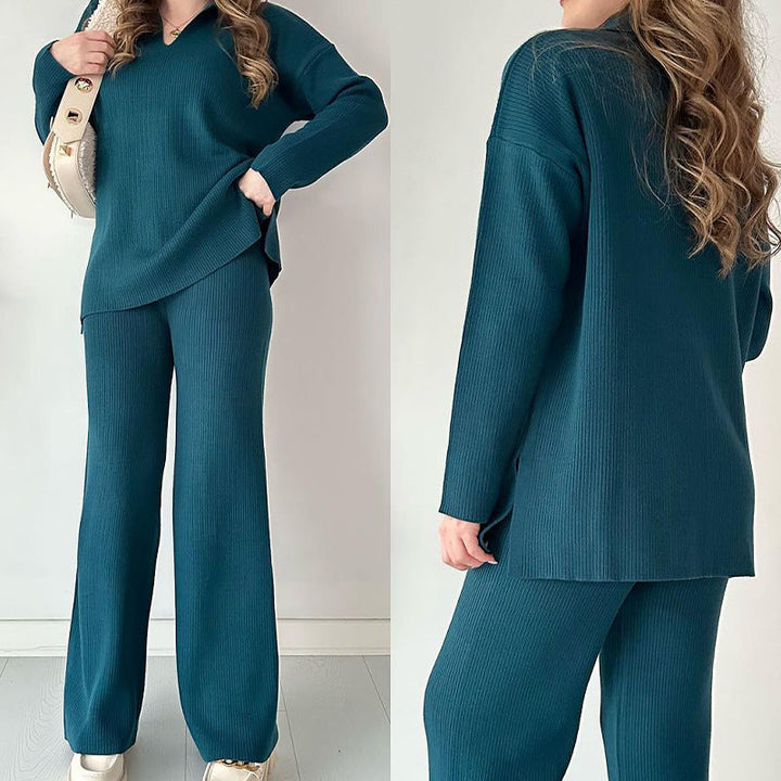Nora | Ribbed Polo Collar Co-Ord Set